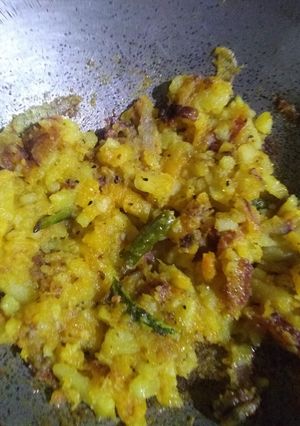 A picture of Potato pumpkin stir fry.