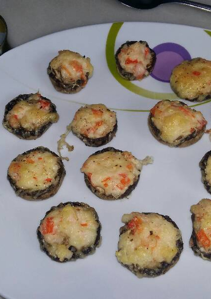 Una foto de Champiñones rellenos de surimi