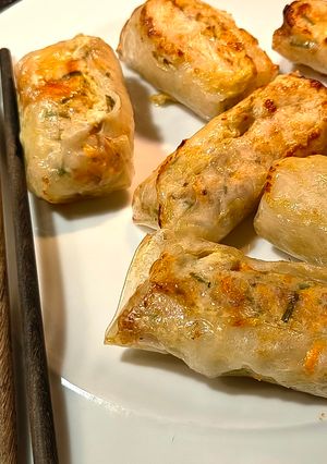 Una foto de Rollitos vietnamitas en freidora de aire