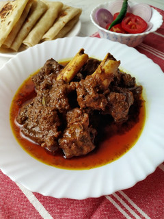 A picture of Mutton Kosha/Bengali Mutton Curry.