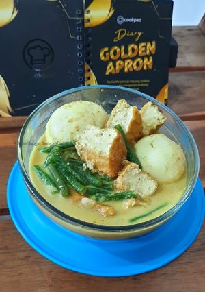Foto resep PGBA42 Tahu coklat kuah kuning ditemani telur dan kacang panjang