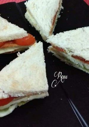 A picture of Tri Colour Veg Sandwich.