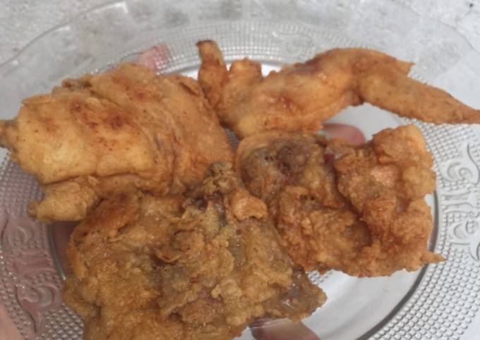 Ayam goreng crispy pedas(kriuk dan sederhana)