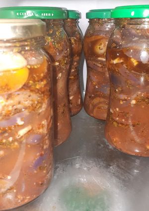 Una foto de Mini berenjenas al escabeche
