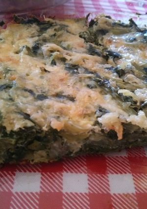 Una foto de Tortilla horneada de acelga