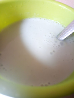 A picture of Groundnut and coconut pap.