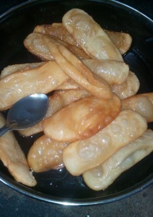 A picture of Sugar coat khaja.