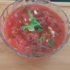 Tomato and garlic chutney A picture of Tomato and garlic chutney.