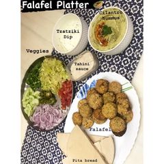 A picture of Falafel platter.
