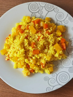 Una foto de Arroz con calabaza