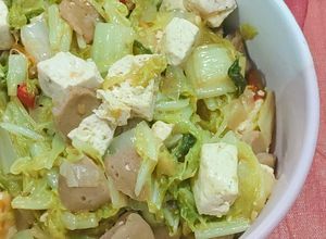 Foto resep Tumis Sawi Putih, Tahu, dan Bakso