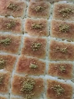صورة لوصفة بسبوسة كاروهات