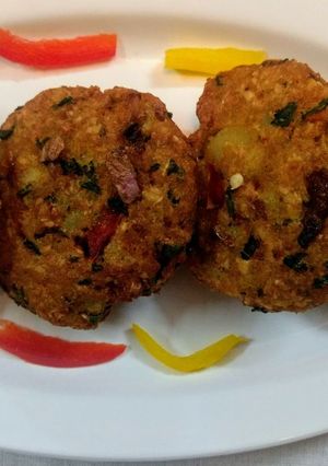 A picture of Healthy Oats and Vegetable cutlets.