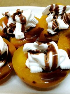 صورة لوصفة حلى الخوخ