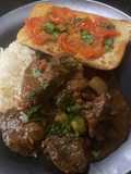 Spanish Slow cooked beef cheeks with tomato bread “Carrillada de Ternera”