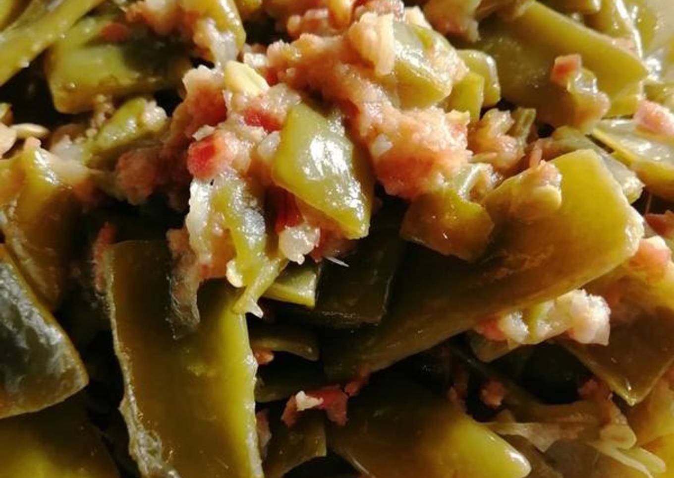 Judías verdes con jamón