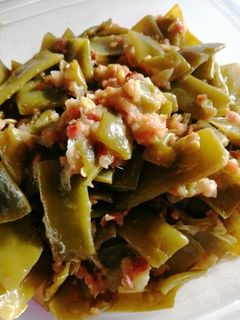 Una foto de Judías verdes con jamón