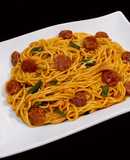 SP.0979 - Mì Trứng Xào Lạp Xưởng Xốt Kem Rose