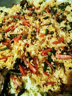 A picture of Leftover rice fried.