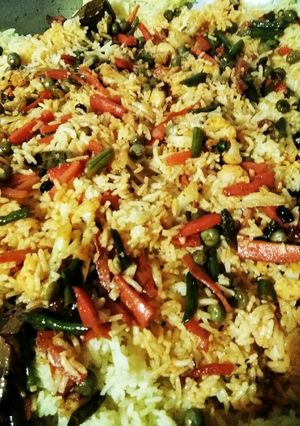 A picture of Leftover rice fried.