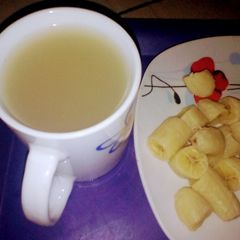 A picture of Banana Munch and Banana tea.