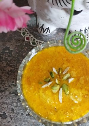 A picture of लाल भोपळ्याची खीर (Lal Bhoplyachi Kheer Recipe In Marathi).