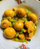 Trứng gà non xào mướp cho cho bé