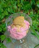 Helado cheesecake frambuesas cookies