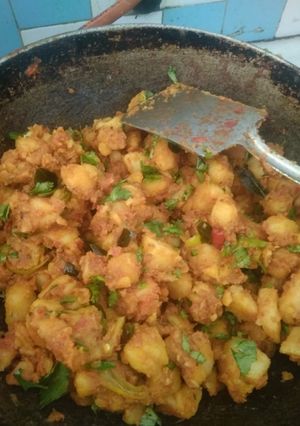 A picture of Masala aloo / spicy potato.