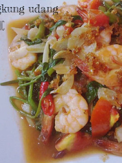 Foto resep Cah kangkung udang