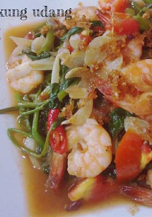 Foto resep Cah kangkung udang