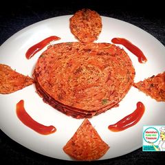 A picture of Beetroot Chilla - Healthy Heart Red Chilla.