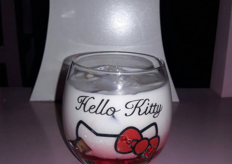 Chocopandan milk cincau