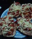 Tostadas de chorizo navideñas campiranas