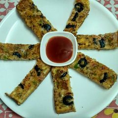 A picture of Eggless french toast.