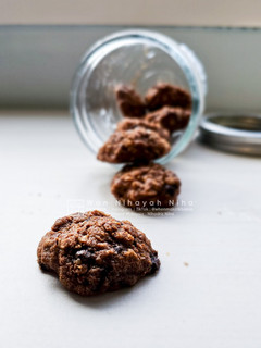 Gambar Gluten-free Double Chocolate Oatmeal Soft Cookies