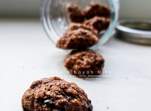 Gambar Gluten-free Double Chocolate Oatmeal Soft Cookies