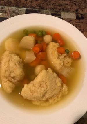 Gríz nokedli leves recept fotója