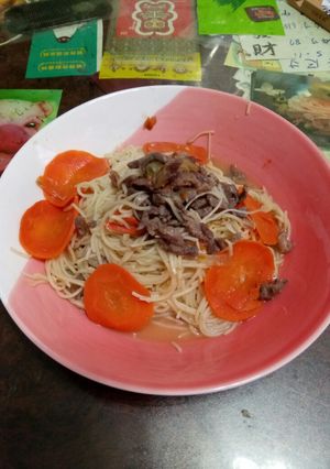 香蒜牛肉義大利麵 的食譜成品照片