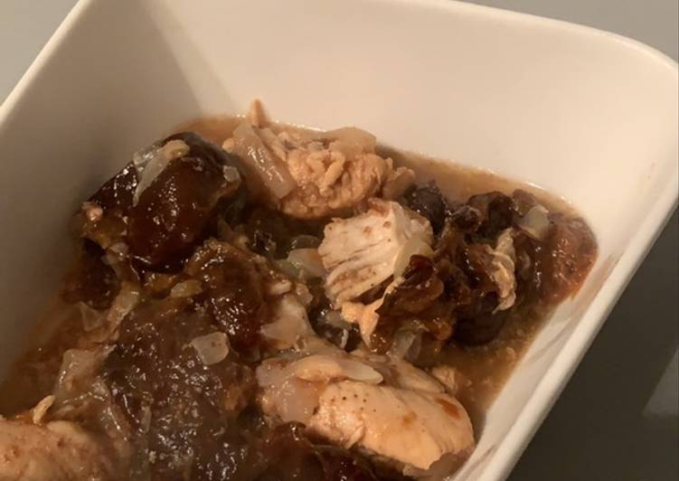 Poulet aux pruneaux au Cookeo