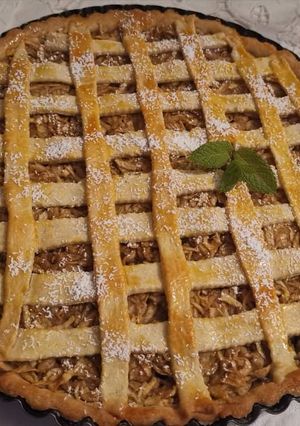 Almás, diós, lekváros pite recept fotója