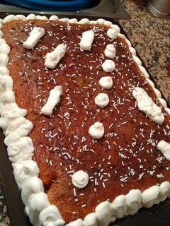 Una foto de Bizcocho de yema tostada