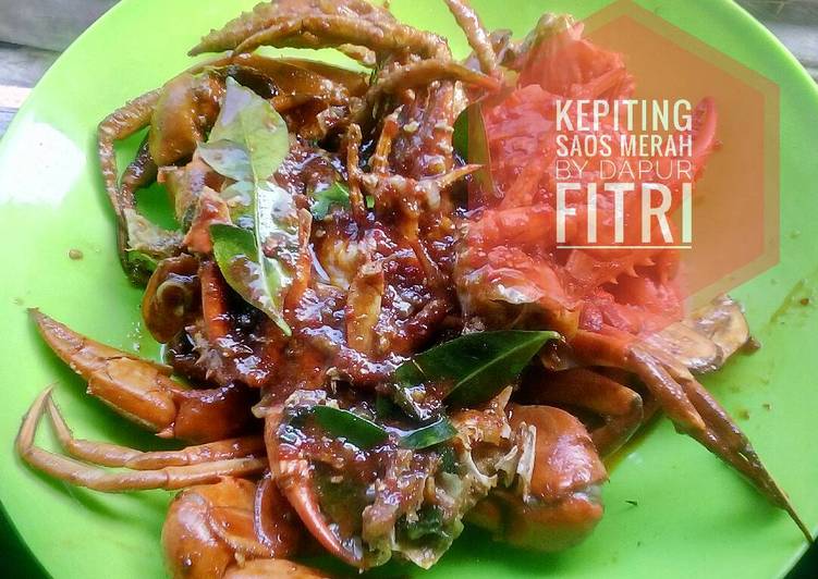 Langkah Membuat Kepiting Saos Merah by Fitri, Lezat Sekali