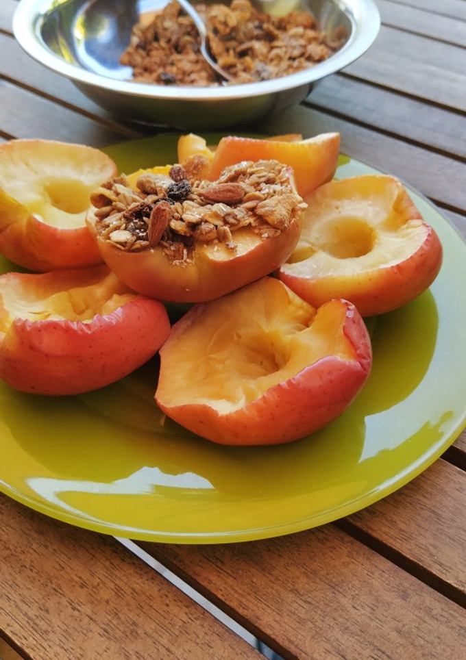 Una foto de Manzanas al microondas
