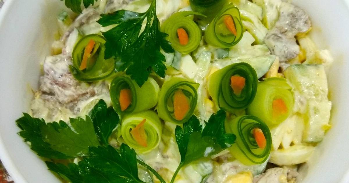 Салат с говядиной и огурцом, рецепты с фото (679 пошаговых
