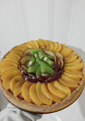 Una foto de Tarta Frutal de Ricota (sin azúcar / sin tacc)