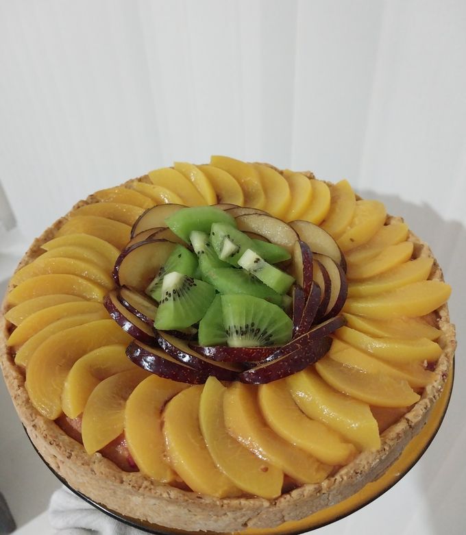 Una foto de Tarta Frutal de Ricota (sin azúcar / sin tacc)