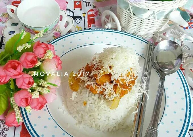 Langkah Mudah untuk Menyiapkan Rice Bowl Ayam saus BBQ + keju yang Sempurna