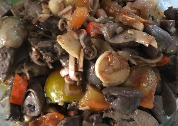 Resep Hati ayam oseng kecombarang yang sempurna