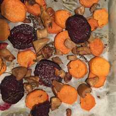 Foto di Tris batata porcini e rape al forno